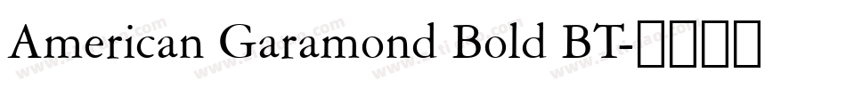 American Garamond Bold BT字体转换